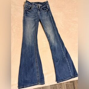 Girls Miss Me Classic Blue Flare Jeans